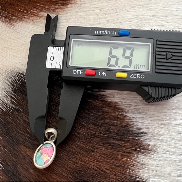 ❤️ Cotton Candy Kingman Turquoise Navajo Style Sterling 925 Pendant 1.02”L - Picture 11 of 13